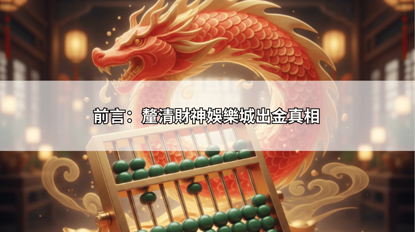前言：釐清財神娛樂城出金真相